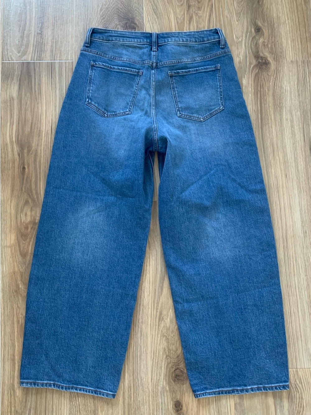 NWT Quince Women’s 31”x28” Bella Stretch Jeans Barrel Atlantic Blue - Picture 3 of 8